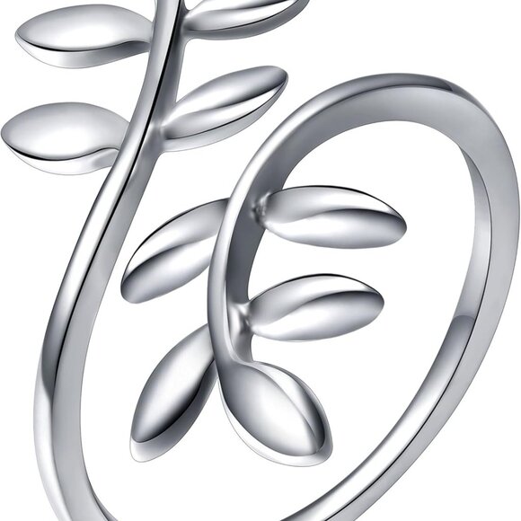 S925 Sterling Silver Adjustable Wrap Open Ring for Women - Picture 5 of 6